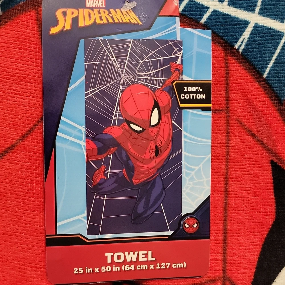 Marvel Spider-Man Towel in Blue and Red